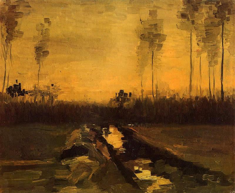 Vincent van Gogh Landscape at Dusk